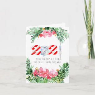 Cartes Pour Fêtes Annuelles Noël en quarantaine Commémoratif drôle 2021