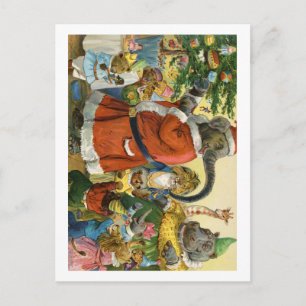 Cartes Pour Fêtes Annuelles Noël En Terre Animale