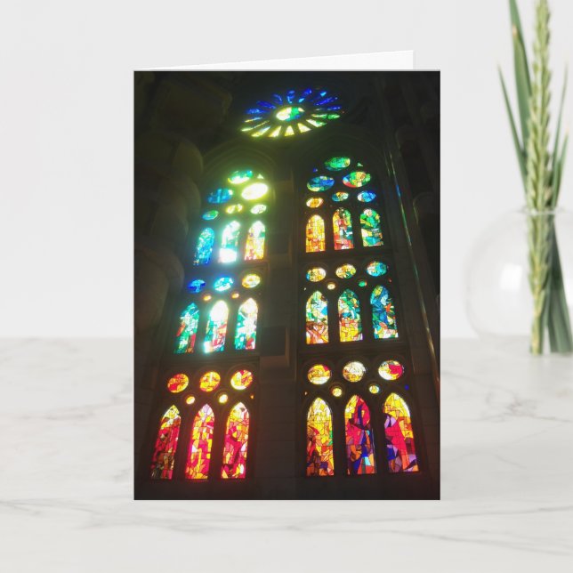 Cartes Pour Fêtes Annuelles Noël en verre tendu (Devant)