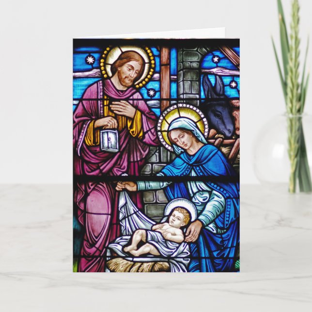 Cartes Pour Fêtes Annuelles Noël en verre tendu (Devant)