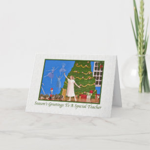 Cartes Pour Fêtes Annuelles Noël, Enseignant, Ballet Casse-Noisettes