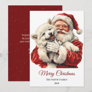 Cartes Pour Fêtes Annuelles Noël Eskimo Santa Claus américain
