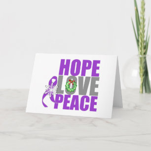 Cartes Pour Fêtes Annuelles Noël Espoir Aimer Paix Cancer pancréatique