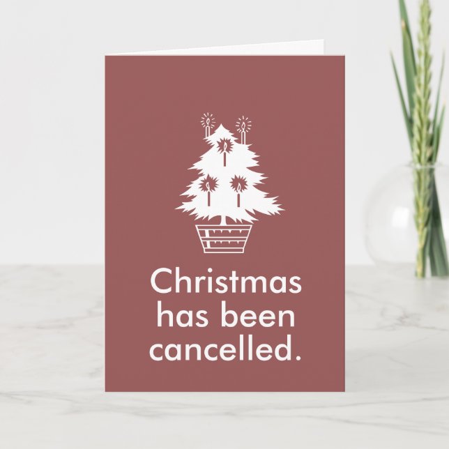 Cartes Pour Fêtes Annuelles Noël est annulé (Devant)
