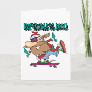 Cartes Pour Fêtes Annuelles noël est cool ghetto skater skate skateboard père 