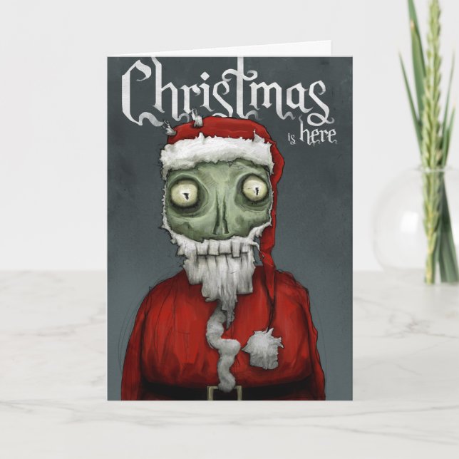 Cartes Pour Fêtes Annuelles Noël est ici (Devant)