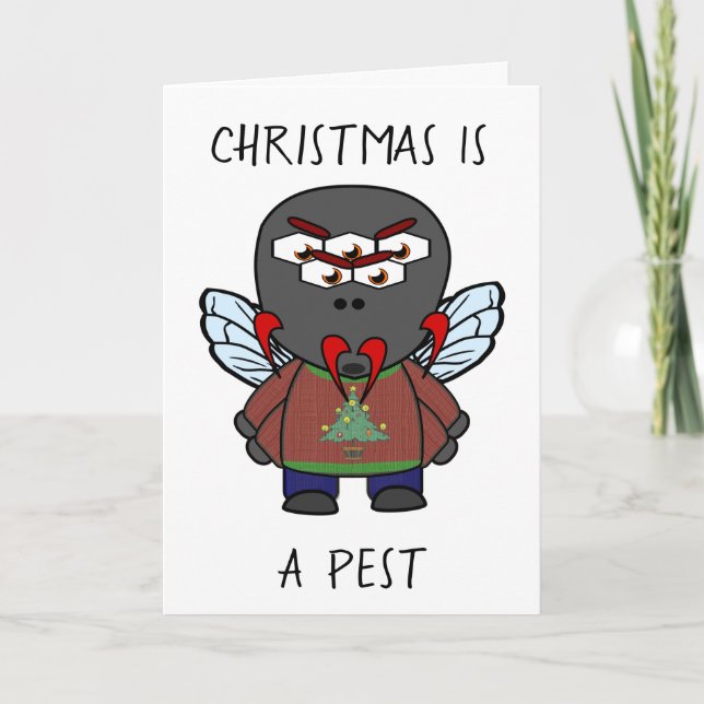 Cartes Pour Fêtes Annuelles Noël Est Un Foyer De Pest (Devant)