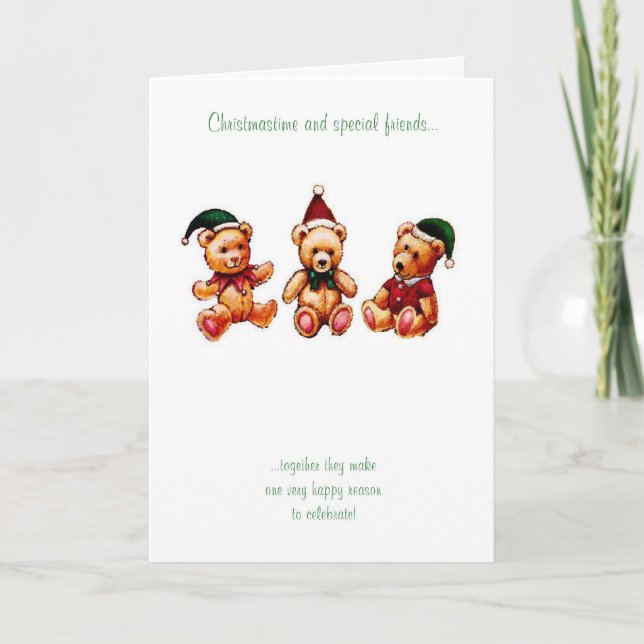 Cartes Pour Fêtes Annuelles Noël et amis spéciaux... (Devant)