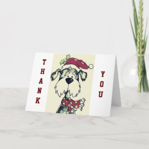 CARTES POUR FÊTES ANNUELLES NOËL ET MERCI DU CHIEN