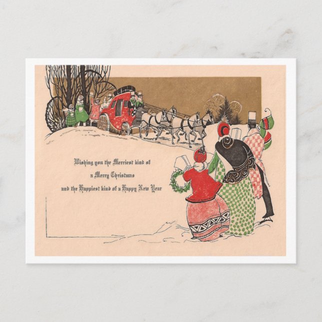 Cartes Pour Fêtes Annuelles Noël et Nouvel An (Devant)