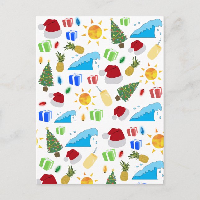 Cartes Pour Fêtes Annuelles Noël été vacances (Devant)