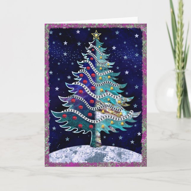Cartes Pour Fêtes Annuelles Noël étoilé (Devant)