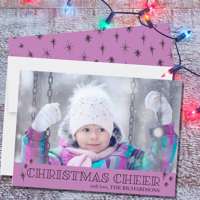 Cartes Pour Fêtes Annuelles Noël Etoiles Lavande Photo (Créateur téléchargé)