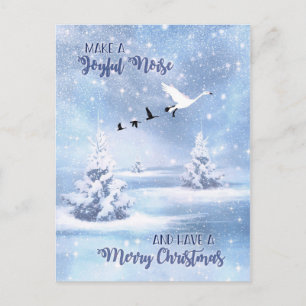 Cartes Pour Fêtes Annuelles Noël Faire un bruit joyeux Oies des neiges