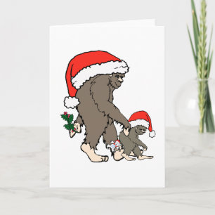 Cartes Pour Fêtes Annuelles Noël Famille Bigfoot