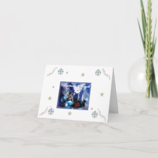 Cartes Pour Fêtes Annuelles Noël féerique bleu