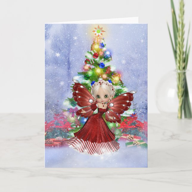 Cartes Pour Fêtes Annuelles Noël féerique mignon (Devant)