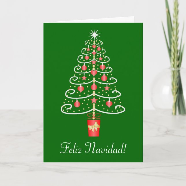Cartes Pour Fêtes Annuelles Noël Feliz Navidad (Devant)