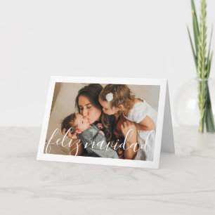 Cartes Pour Fêtes Annuelles Noël Feliz Navidad Typographie