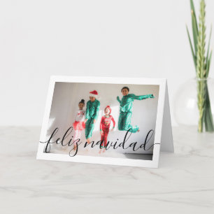 Cartes Pour Fêtes Annuelles Noël Feliz Navidad Typographie