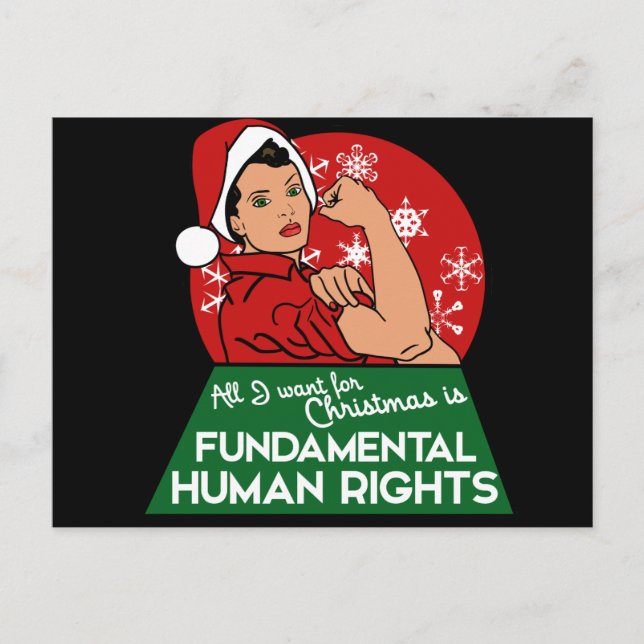 Cartes Pour Fêtes Annuelles Noël féministe (Devant)