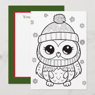 Cartes Pour Fêtes Annuelles Noël festif ajouter du texte hibou