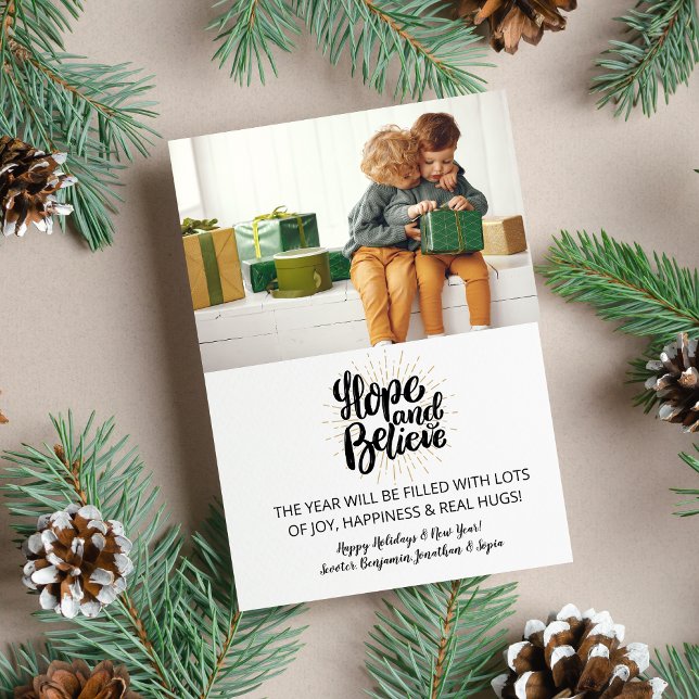 Cartes Pour Fêtes Annuelles Noël Fête, Nouvel An Espoir & Croire Photo (Créateur téléchargé)