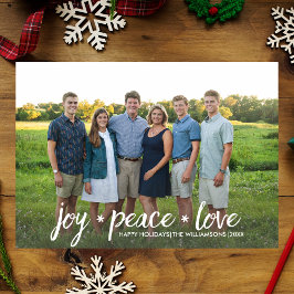 Cartes Pour Fêtes Annuelles Noël Fête Photo Joie Paix Amour Flocon de neige