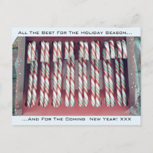 Cartes Pour Fêtes Annuelles Noël Fêtes Sucres de canne de menthe poivrée