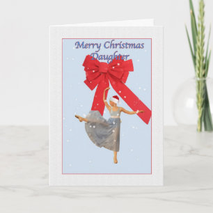 Cartes Pour Fêtes Annuelles Noël, fille, ballerine dans la neige