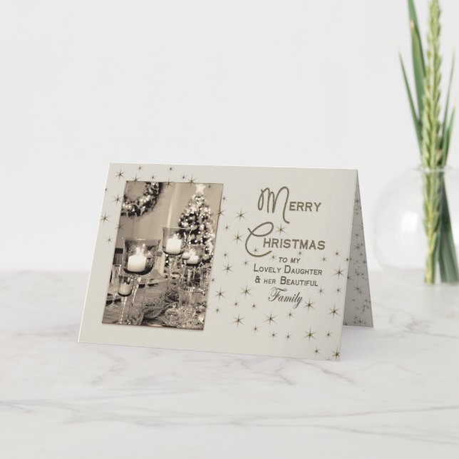 Cartes Pour Fêtes Annuelles NOËL - fille/famille - ADMIRABLEMENT UNIQUE (Devant)