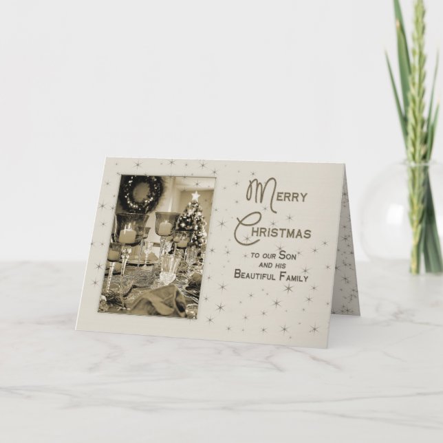 Cartes Pour Fêtes Annuelles NOËL - fils et famille - ADMIRABLEMENT UNIQUES (Devant)