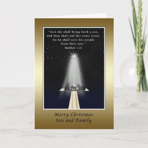 Cartes Pour Fêtes Annuelles Noël, Fils et Famille, Religieux