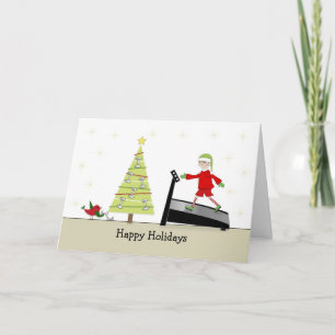 Cartes Pour Fêtes Annuelles Noël Fitness Greeting Carte-Joyeux vacances