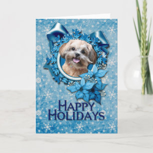 Cartes Pour Fêtes Annuelles Noël - flocon de neige bleu - ShihPoo - Maggie