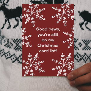 Cartes Pour Fêtes Annuelles Noël flocon de neige drôle de fêtes