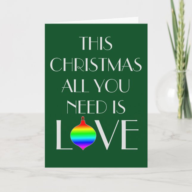 Cartes Pour Fêtes Annuelles Noël gay classique et élégant (Devant)
