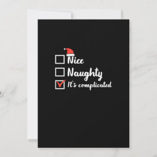 Cartes Pour Fêtes Annuelles Noël Gentil Vilain C'est Compliqué