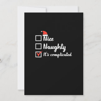 Cartes Pour Fêtes Annuelles Noël Gentil Vilain C'est Compliqué