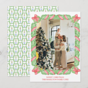 Cartes Pour Fêtes Annuelles Noël Ginger Jars Bow Garland Photo