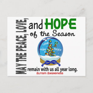 Cartes Pour Fêtes Annuelles Noël Globe des neiges 1 Autisme