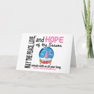 Cartes Pour Fêtes Annuelles Noël Globe des neiges 1 Cancer du sein