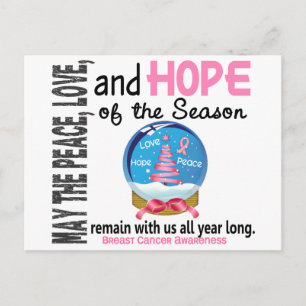 Cartes Pour Fêtes Annuelles Noël Globe des neiges 1 Cancer du sein