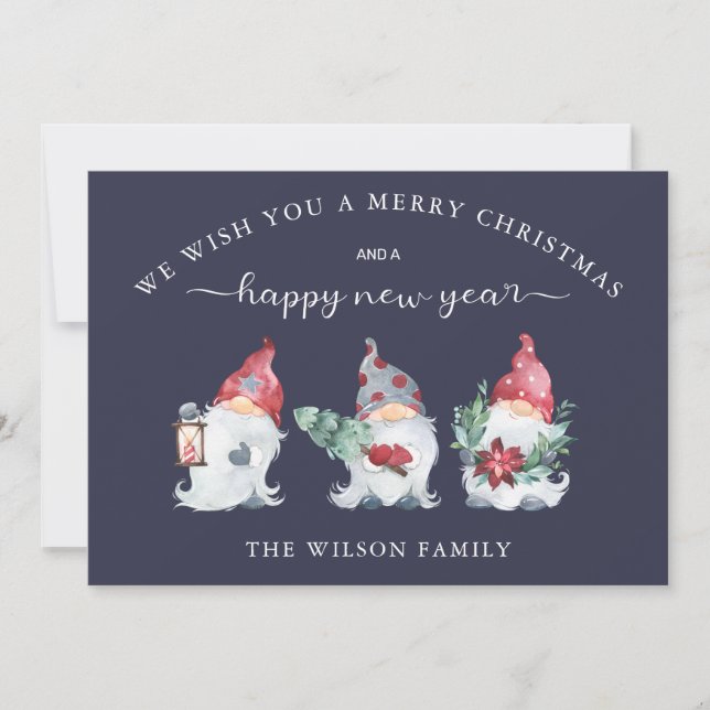 Cartes Pour Fêtes Annuelles Noël Gnome (Devant)