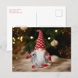 Cartes Pour Fêtes Annuelles Noël Gnome mignon