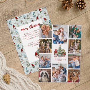 Cartes Pour Fêtes Annuelles Noël Gnomes Famille 10 Photo Collage