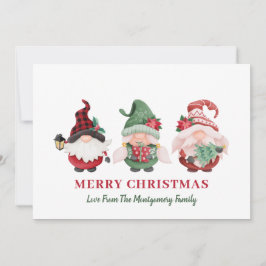 Cartes Pour Fêtes Annuelles Noël Gnomes mignons