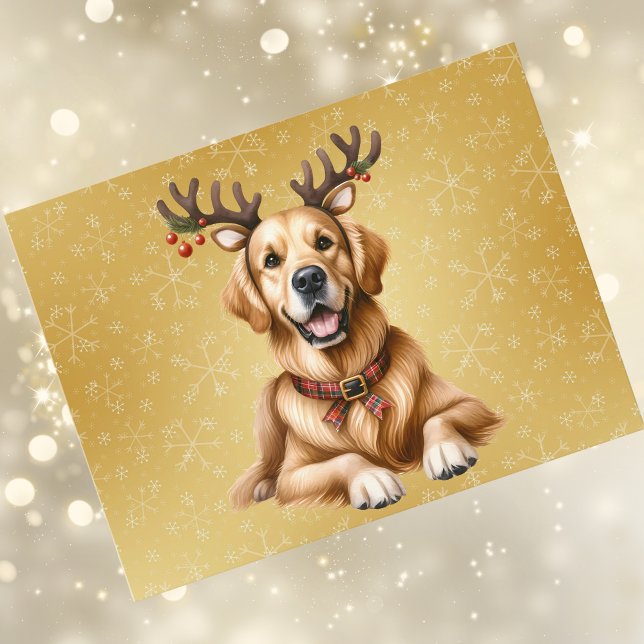 Cartes Pour Fêtes Annuelles Noël Golden Retriever (Créateur téléchargé)
