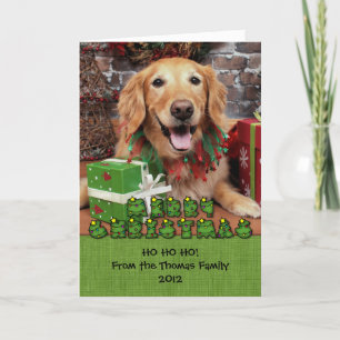 Cartes Pour Fêtes Annuelles Noël - golden retriever - Sidney