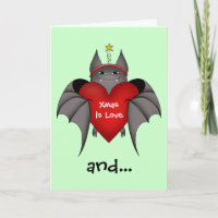 Noël gothique drôle amoureux de chauve-souris de